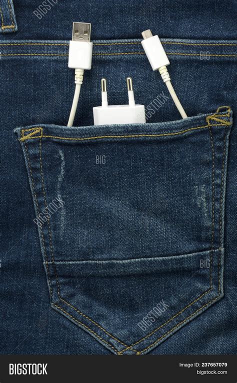 Charger Jeans Pocket Image And Photo Free Trial Bigstock