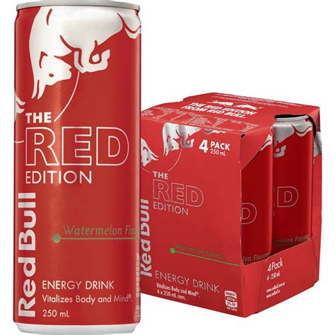 Red Bull Red Edition Watermelon 4x250ml Woolworths