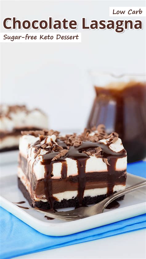 Here are 100 dessert recipes that all clock in at under 100 calories. Low Carb Chocolate Lasagna Sugar-free Keto Dessert ...