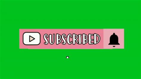 Aesthetic Subscribe Button Green Screen Youtube