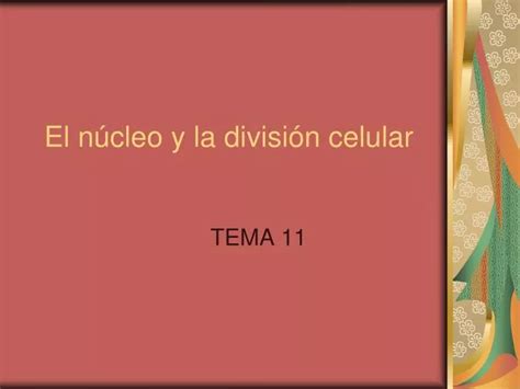 PPT El núcleo y la división celular PowerPoint Presentation free download ID
