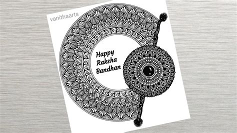 Happy Raksha Bandhan Mandala Art How To Draw Mandala For Beginners