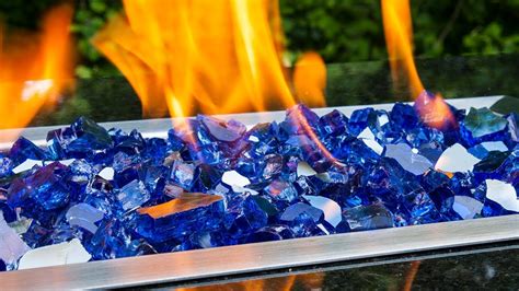 1 2 Meridian Blue Reflective Tempered Fire Glass By Celestial Fire Glass Youtube