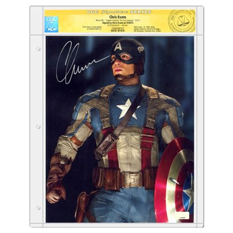Lot Detail Chris Evans Autographed Captain America The First Avenger 8x10 Photo Cgc