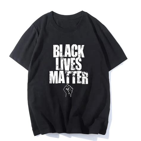 Wholesale Mens T Shirt Unisex Black Lives Matter Letters Printing Tee