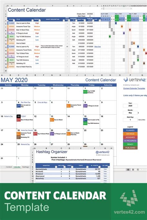 The Content Calendar Is Displayed In This Image