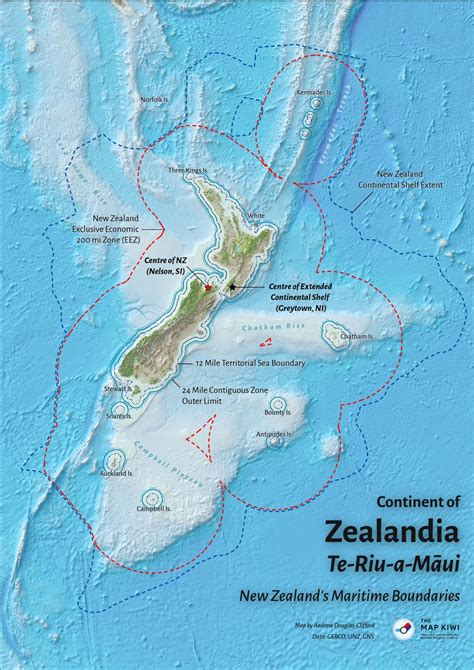 Continent Of Zealandia New Zealands Maritime Maps On The Web