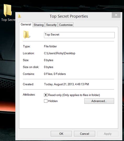 Diy Rickytlc1985 How To Hide And Unhide A Folder Or Files In Windows 8