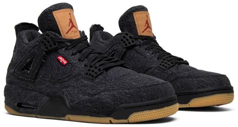 Levis X Air Jordan 4 Retro Black Denim Air Jordan Ao2571 001 Goat