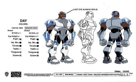 Cartoon Concept Design Teen Titans Model Sheets