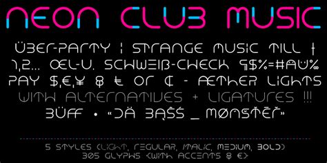 Neon Club Music Font