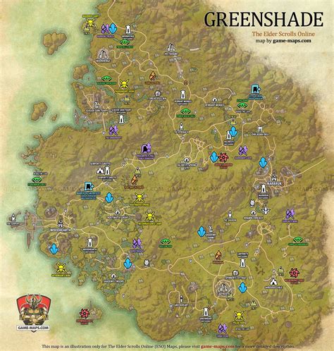 Greenshade Map The Elder Scrolls Online Eso