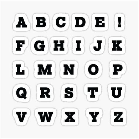 The Goods Shop Redbubble Lettering Alphabet Alphabet Stickers