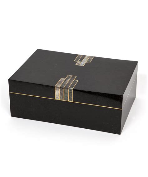 Bespoke Global Product Detail Black Deco Stone Box
