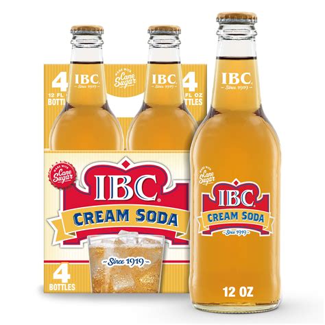 Ibc Cream Soda Made With Sugar Glass Bottles 12 Fl Oz 4 Count