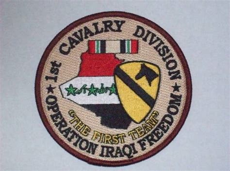 Us Army 1st Cavalry Division Operation Iraqi Freedom Patch Oif Ebay