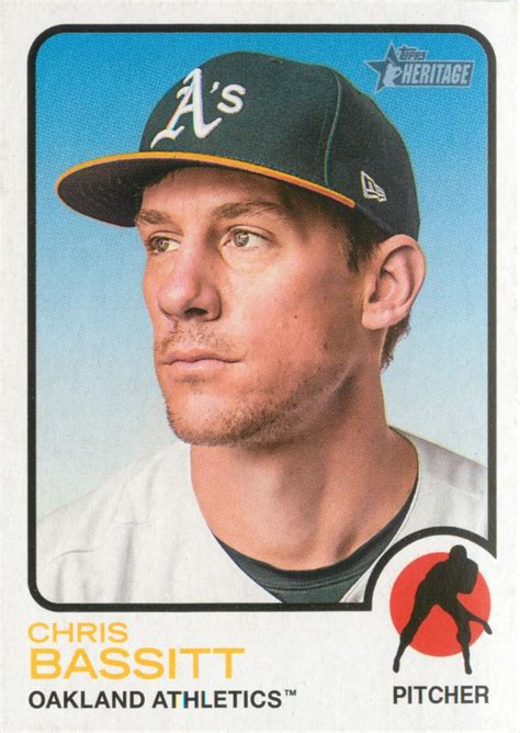 Chris Bassitt 2022 Topps Heritage Baseball Card 38 Oakland Athletics