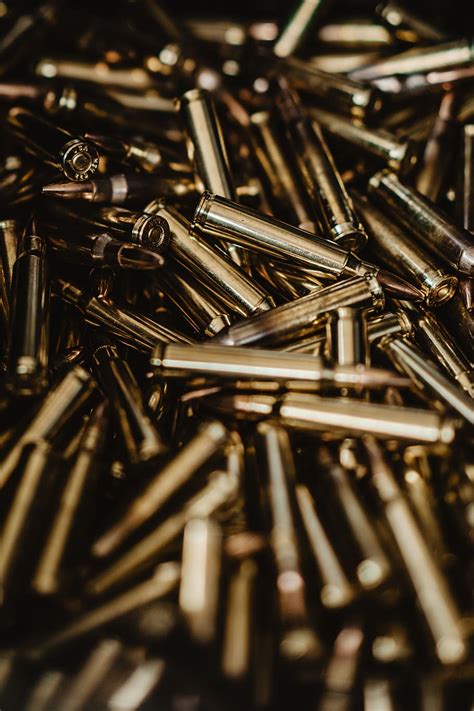 Free Download Hd Wallpaper Close Up Photography Of Rifle Bullets