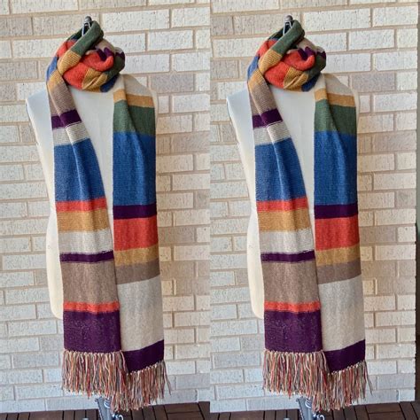 Handmade Doctor Who Scarf Tom Baker Fourth Doctor Hand Knitted Etsy