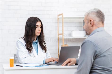 Patient Consultation Professional Visit And Diagnostics In Modern
