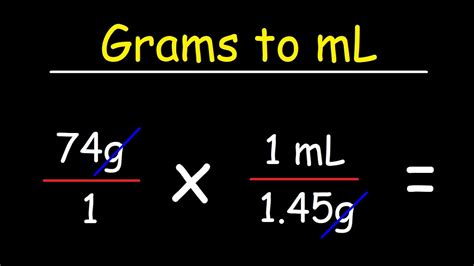 How To Convert Grams To Milliliters G To Ml Youtube