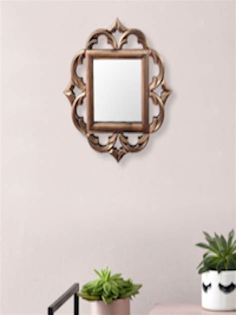 buy art street gold toned plastic wall mirror mirrors for unisex 10616440 myntra