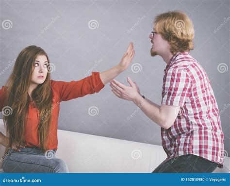 Man Begging For Forgiveness His Woman Stock Photo Image Of Problem