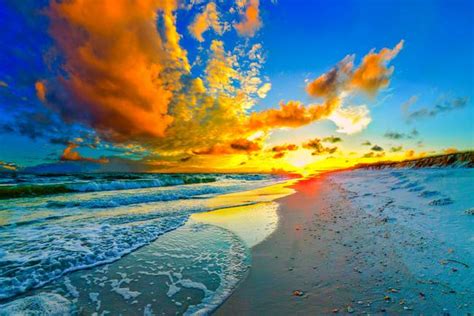 Stunning Eszra Yellow Orange Beach Sunset Digital