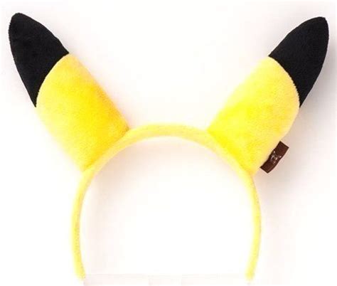 Pikachu Pokemon Headband Cosplay Center Ear Tail Costume Plush Ears