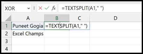 How To Split A Text Using A Space Between In Excel Formula