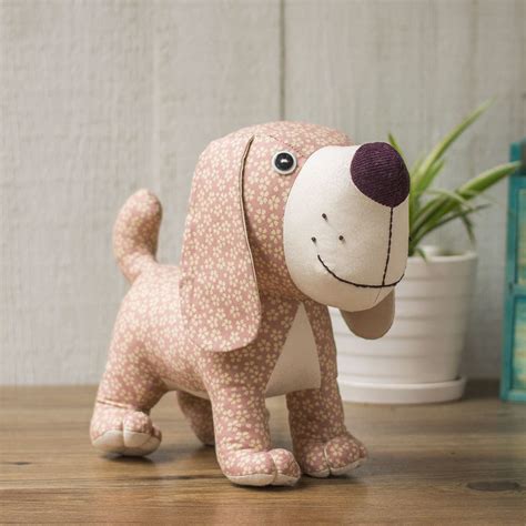 Stuffed Dog Toy Pattern Soft Plush Animal Sewing Pattern To Sew