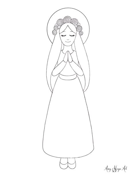 How To Draw Mary For May Crowning Amy Heyse