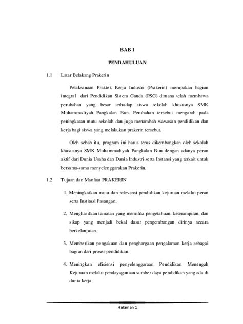 Contoh Proposal Prakerin Gambaran