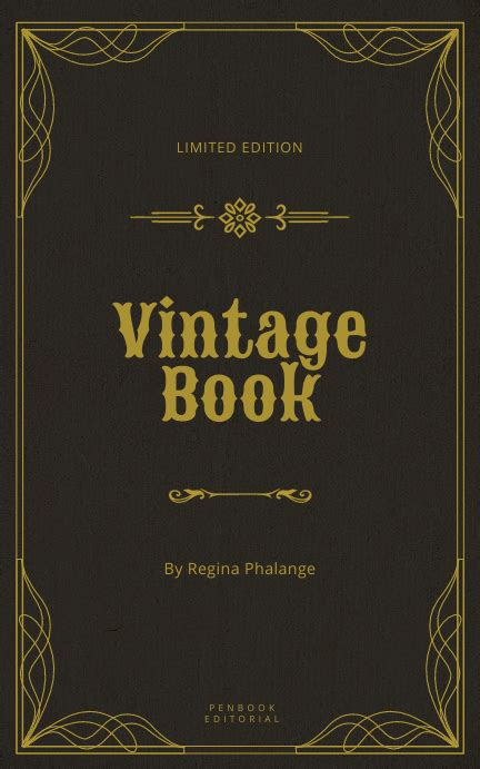 Copy Of Dark Vintage Book Cover Template Postermywall