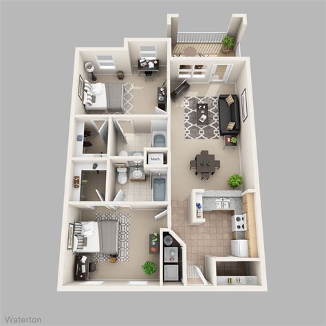 Bedroom ideas bed on the floor. Bedroom Two Apartment Floor Plans Aesthetic Pictures Small in 2019 | Apartment floor plans ...