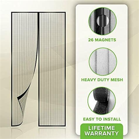Flux Phenom Reinforced Magnetic Screen Door Fits Up To 38 X 82 Inch For