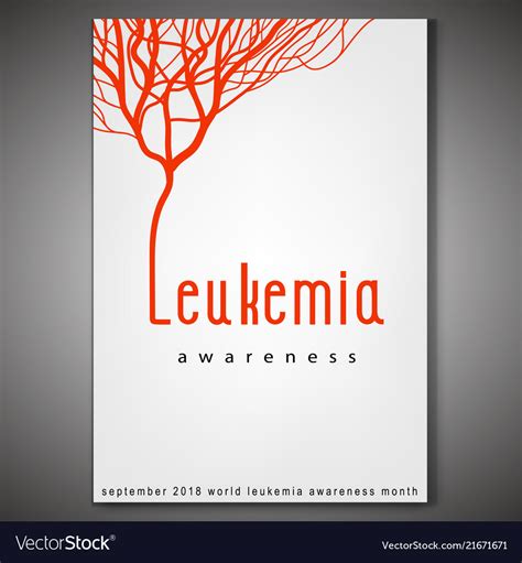 Leukemia Awareness Poster Royalty Free Vector Image