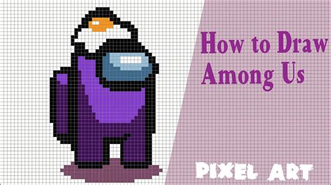 How To Draw Among Us Pixel Art Dibujos De Among Us Youtube
