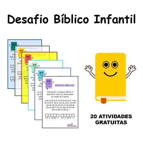 Desafio Bíblico Infantil Desafios Biblicos Desafios Escola Bíblica