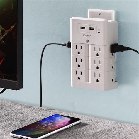 Buy Aduro Surge Protector 12 Outlet Power Strip With 2 Usb Ports