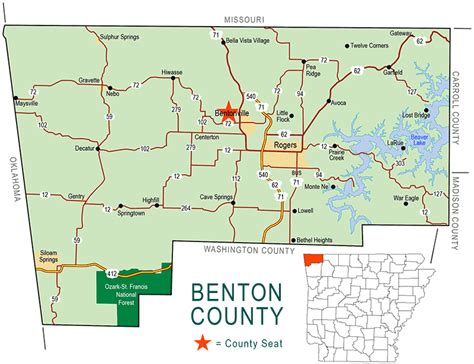 Zz Benton County Map Encyclopedia Of Arkansas