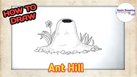 How To Draw Ant Hill Youtube