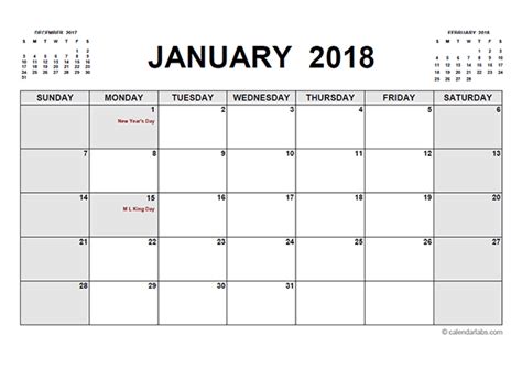 2018 Printable Calendar Pdf Free Printable Templates