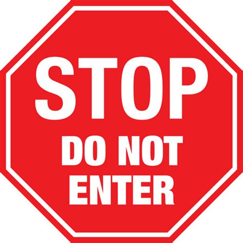 Stop Do Not Enter Floor Sign Customize A Sign At No