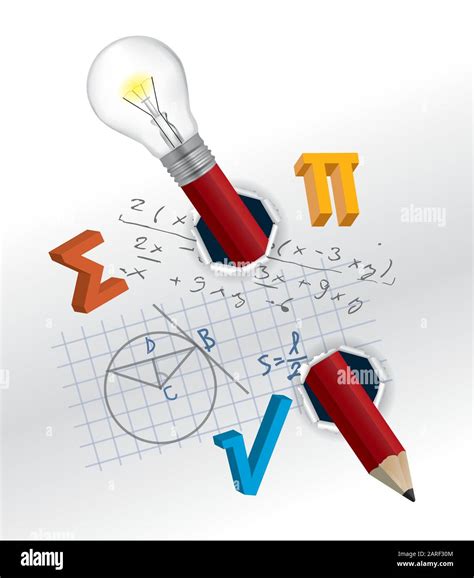 Playful Mathematics Concept Torn Paper With Mathematics Formulas And