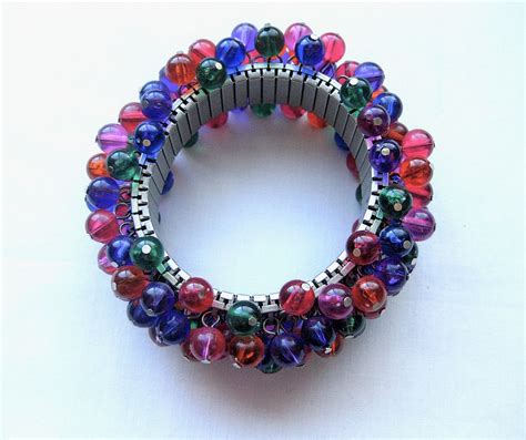 Expandable Multi Colored Beaded Bracelet Bracelets