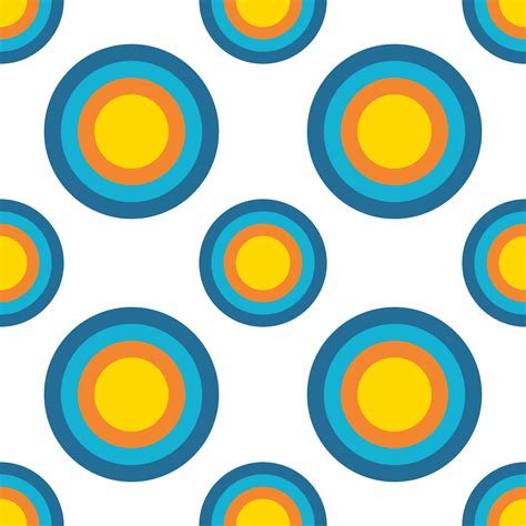 Retro Circle Abstract Background Seamless Pattern Circle Multicolor