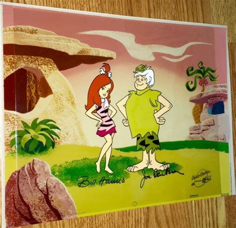 Flintstones Cel Hanna Barbera Signed Original Publicity Pebbles Bamm