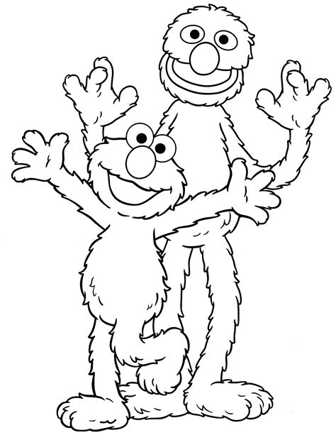 Coloring Pages Cartoon Charactors Sesame Street Coloring Pages
