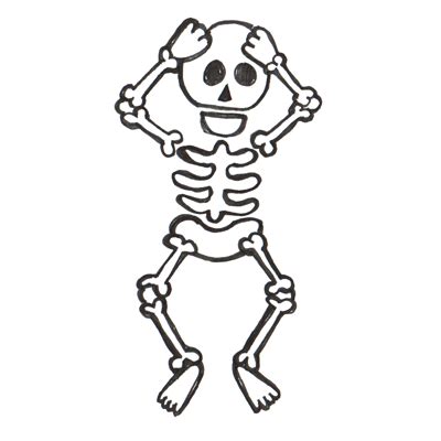 Watercolor, glowing dancing skeleton, neon, printable png. Cartoon Skeleton - ClipArt Best
